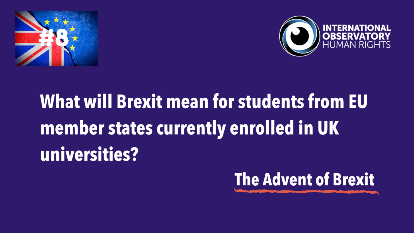 What will Brexit mean for students from EU member states currently enrolled in UK universities?
